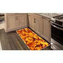 Colorix Kaymaz Deri Taban Tezgah Önü Mutfak Paspası 75 x 150 cm No: 191