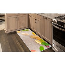 Colorix Kaymaz Deri Taban Tezgah Önü Mutfak Paspası 75 x 150 cm No: 196