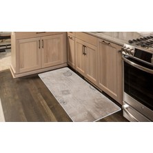 Colorix Kaymaz Deri Taban Tezgah Önü Mutfak Paspası 75 x 150 cm No: 222