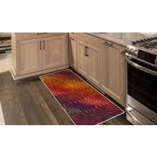 Colorix Kaymaz Deri Taban Tezgah Önü Mutfak Paspası 75 x 150 cm No: 244