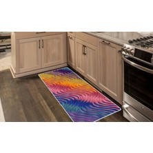 Colorix Kaymaz Deri Taban Tezgah Önü Mutfak Paspası 75 x 150 cm No: 245