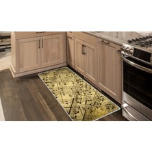 Colorix Kaymaz Deri Taban Tezgah Önü Mutfak Paspası 75 x 150 cm No: 247