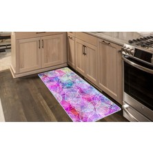 Colorix Kaymaz Deri Taban Tezgah Önü Mutfak Paspası 75 x 150 cm No: 304