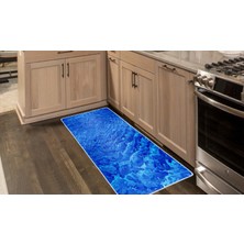 Colorix Kaymaz Deri Taban Tezgah Önü Mutfak Paspası 75 x 150 cm No: 322