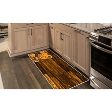 Colorix Kaymaz Deri Taban Tezgah Önü Mutfak Paspası 75 x 150 cm No: 342