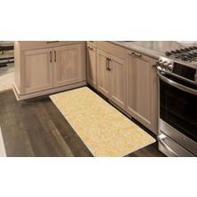 Colorix Kaymaz Deri Taban Tezgah Önü Mutfak Paspası 75 x 150 cm No: 376