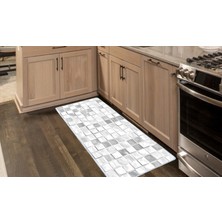 Colorix Kaymaz Deri Taban Tezgah Önü Mutfak Paspası 75 x 150 cm No: 391