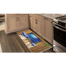 Colorix Kaymaz Deri Taban Tezgah Önü Mutfak Paspası 75 x 150 cm No: 394