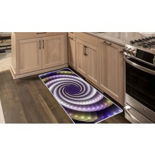 Colorix Kaymaz Deri Taban Tezgah Önü Mutfak Paspası 75 x 150 cm No: 418