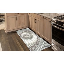 Colorix Kaymaz Deri Taban Tezgah Önü Mutfak Paspası 75 x 150 cm No: 419