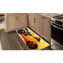 Colorix Kaymaz Deri Taban Tezgah Önü Mutfak Paspası 75 x 150 cm No: 460