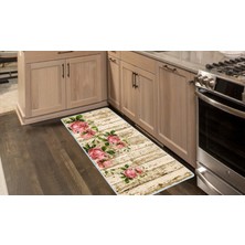 Colorix Kaymaz Deri Taban Tezgah Önü Mutfak Paspası 75 x 150 cm No: 470