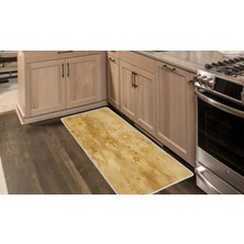 Colorix Kaymaz Deri Taban Tezgah Önü Mutfak Paspası 75 x 150 cm No: 476