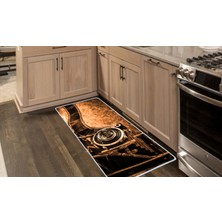 Colorix Kaymaz Deri Taban Tezgah Önü Mutfak Paspası 75 x 150 cm No: 485