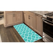 Colorix Kaymaz Deri Taban Tezgah Önü Mutfak Paspası 75 x 150 cm No: 496