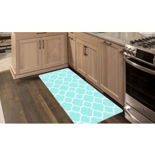 Colorix Kaymaz Deri Taban Tezgah Önü Mutfak Paspası 75 x 150 cm No: 497