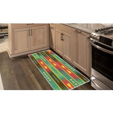 Colorix Kaymaz Deri Taban Tezgah Önü Mutfak Paspası 75 x 150 cm No: 547