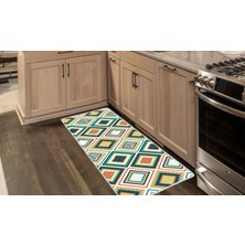 Colorix Kaymaz Deri Taban Tezgah Önü Mutfak Paspası 75 x 150 cm No: 548