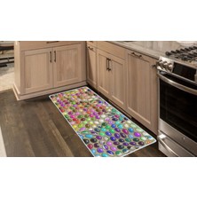 Colorix Kaymaz Deri Taban Tezgah Önü Mutfak Paspası 75 x 150 cm No: 552