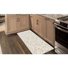 Colorix Kaymaz Deri Taban Tezgah Önü Mutfak Paspası 75 x 150 cm No: 563