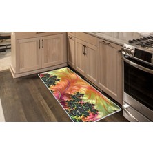 Colorix Kaymaz Deri Taban Tezgah Önü Mutfak Paspası 75 x 150 cm No: 566