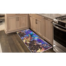 Colorix Kaymaz Deri Taban Tezgah Önü Mutfak Paspası 75 x 150 cm No: 567