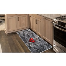 Colorix Kaymaz Deri Taban Tezgah Önü Mutfak Paspası 75 x 150 cm No: 570