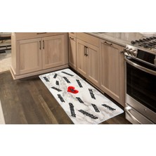 Colorix Kaymaz Deri Taban Tezgah Önü Mutfak Paspası 75 x 150 cm No: 571