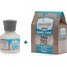 Pure Life Aegean Granül Deniz Tuzu Kutu 500g + Degirmen 250g