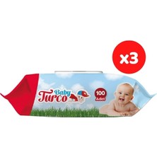 Baby Turco Islak Mendil Havlu 3 x 100 Yaprak