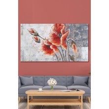 Hediyeler Kapında 120 x 60 Dev Boyut Dekoratif Çiçek Kanvas Tablo