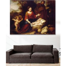 Hediyeler Kapında 90 x 130 Dekoratif Rönesans Duvar Kanvas Tablo