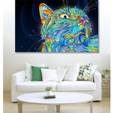 Hediyeler Kapında 100 x 140 Dekoratif Cat Kanvas Duvar Tablo