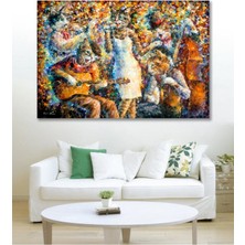 Hediyeler Kapında 90 x 130 Orkestra Sanatsal Duvar Kanvas Tablo
