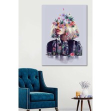 Hediyeler Kapında 50 x 70 Dekoratif Çiçek Duvar Kanvas Tablo