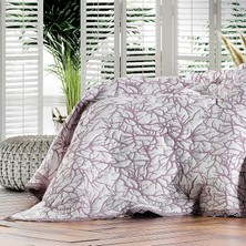 Zebra Casa All Days Boungh Mürdüm Çift Kişilik Yatak Örtüsü