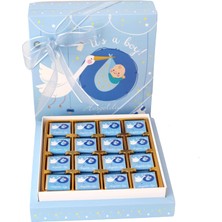 Balaban Promosyon Kişiye Özel 48'li Karton Kutu Erkek Bebek Çikolatası