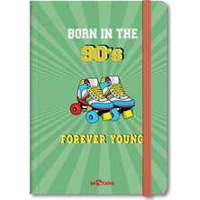 Le Color Forever Young Sert Kapak Lastikli Düz Defter 80 gr 17 x 24 cm