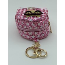 Still Aksesuar Mini Cüzdan Simli Kurbağa Model Anahtarlık, Bozuk Paralık 10×8 cm