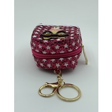 Still Aksesuar Mini Cüzdan Simli Kurbağa Model Anahtarlık, Bozuk Paralık 10×8 cm