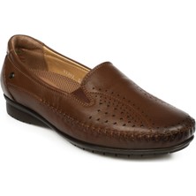 Forelli 51301 Z Hakiki Deri Comfort Taba Kadın Ayakkabı