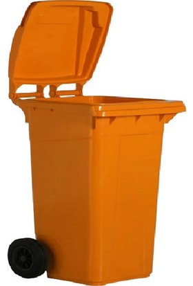 Safell Plastik Çöp Konteyneri 240 Litre Konteyner - A+ Isıya Karşı Dayanıklı Malzeme - Turuncu