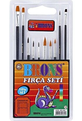 Brons Br-248 Resim Fırçası Set 10 'lu Set