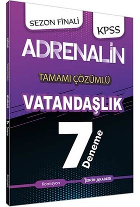 Tercih Akademi Yayınları Kpss Adrenalin Tamamı Çözümlü Vatandaşlık 7 Deneme