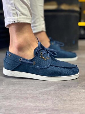 Knack Mevsimlik Keten Ayakkabı 008 Mavi