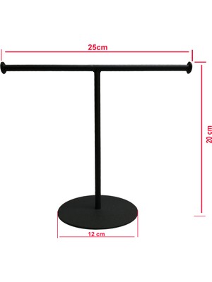 Simge Yapı Dekorasyon Metal Takı ve Aksesuar Standı  Siyah