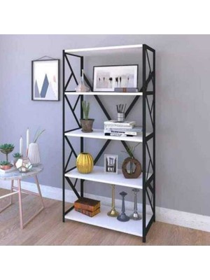 Mavera Home 5 Raflı Kitaplık 36 x 160 x 70 cm