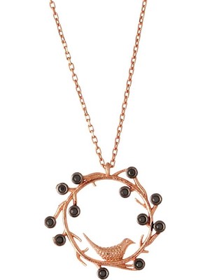 Afrodit Silver Kuş Yuvası Tasarım Gümüş Kadın Kolye