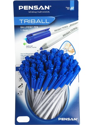 PENSAN TÜKENMEZ TRIBALL 1MM MAVİ 60 LI 01003