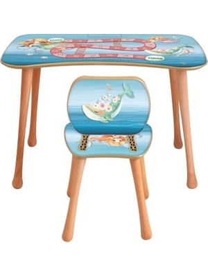 Popcorn Kids Deniz Kızı Board Aktivite Masa Seti